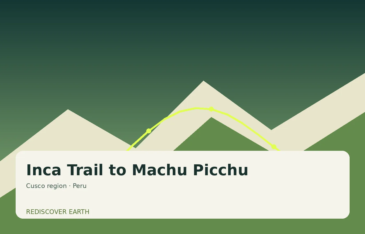 Inca Trail to Machu Picchu, Peru