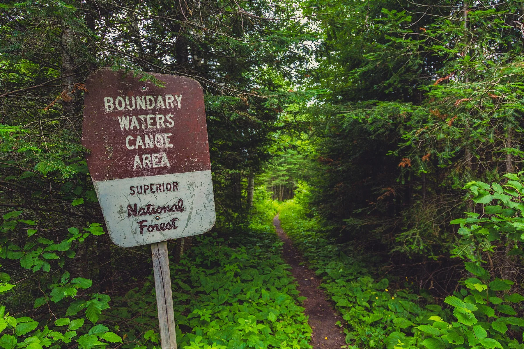 Boundary Waters Canoe Area - BWCA Sign and Portage Trail - Minnesota (36073219166)