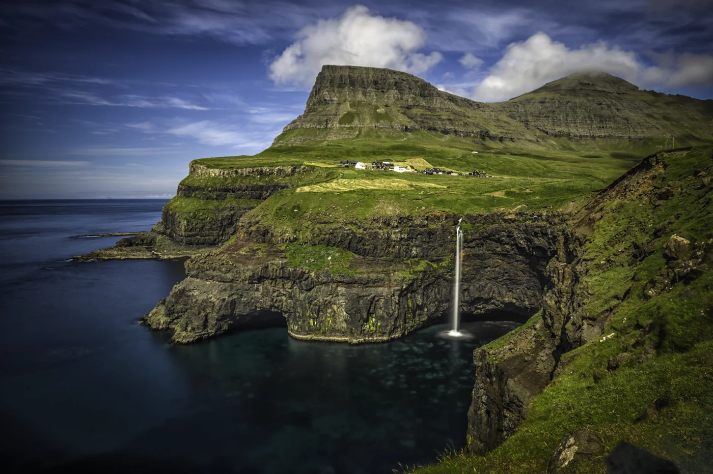 Waterfall at Gásadalur