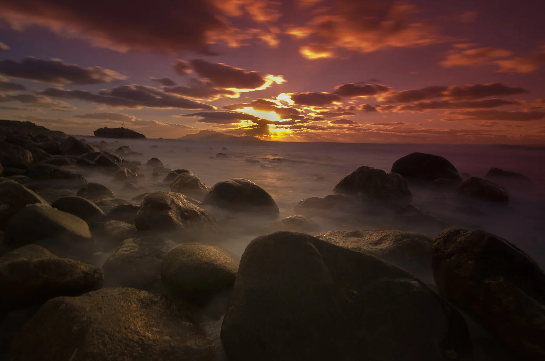 Sunset at a beach of Karpathos 2013