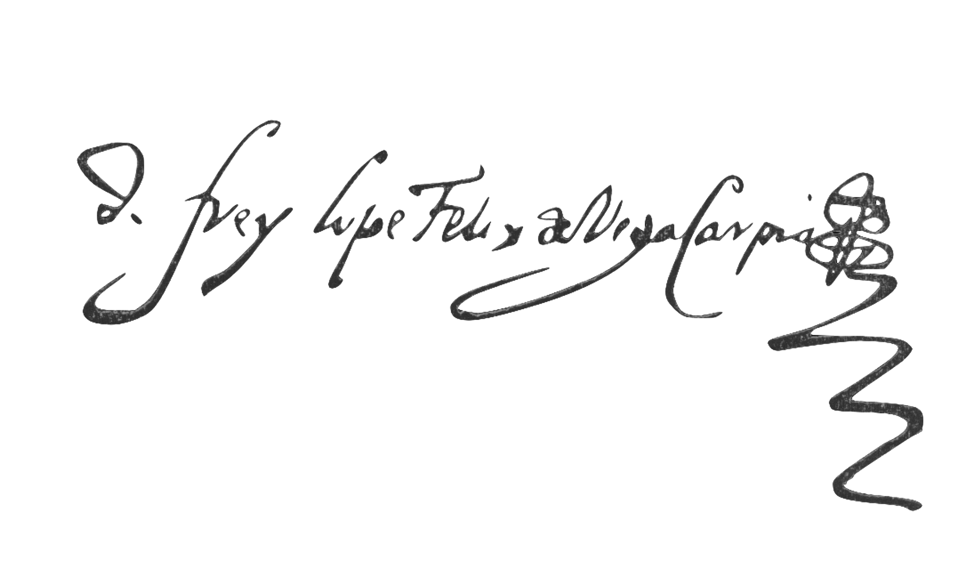 Firma de Lope de Vega en sus últimos años