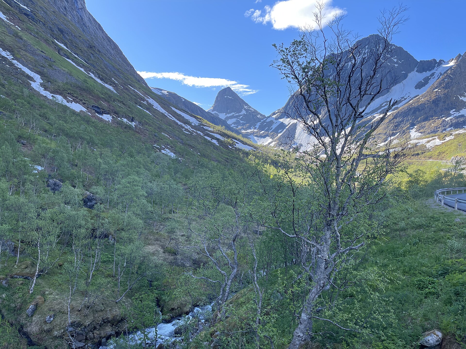 BERGSBOTN utsiktsplattform Bergsfjordv Fv 862 SENJA Northern Norway Scenic viewpoint towards fjord village mountains sea 2022-