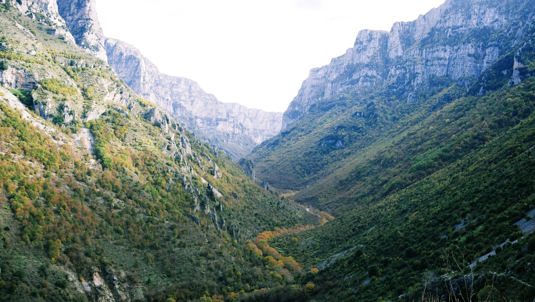 Panoramic view of Vikos Canyon